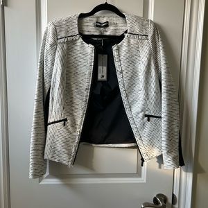 Karl Lagerfeld waist zip-up jacket.